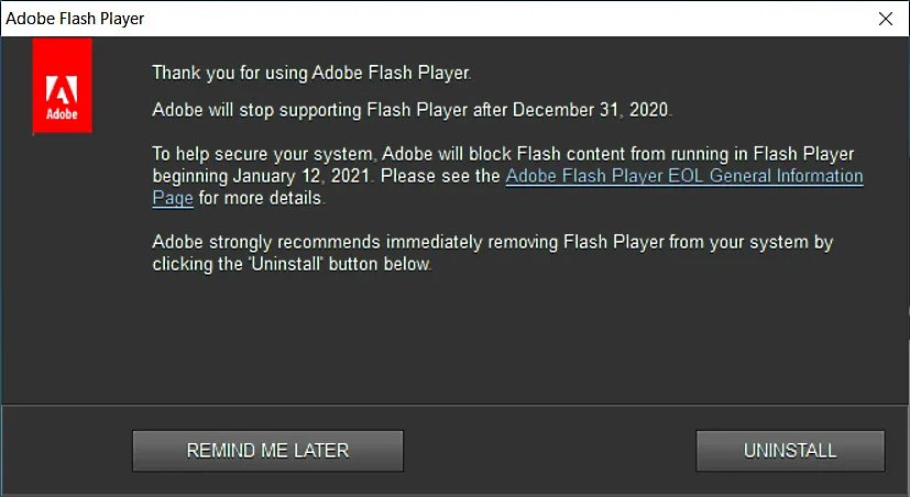 adobe flash player installer remove mac osx